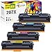 Produktbild [Mit Chip] Toner Bank Kompatibel 207X Tonerkartusche als Ersatz für HP 207X 207A Color Laserjet Pro MFP M283fdw M255dw M282nw M283fdn M255nw W2210X W2211X W2212X W2213X - Schwarz Cyan Gelb Magenta