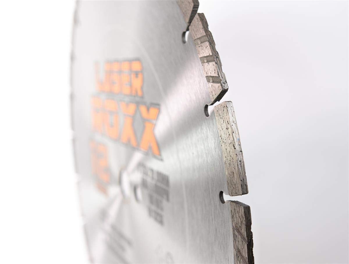 WERKMAX Diamanttrennscheibe 350 mm x 20 mm (20 mm Bohrung) – Laser ROXX Diamantscheibe für Beton, Granit, Naturstein, Klinker – Trennscheibe für Steinsäge & Nassschneider