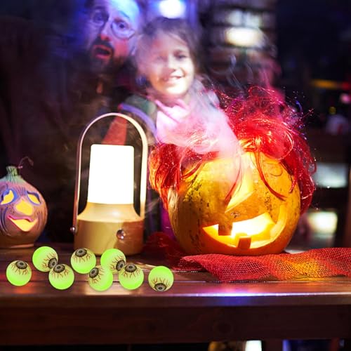 Spooky Eyeball Spielzeug – 30 Stück Hüpfbälle für Halloween-Partytüten, Mini Runde Springbälle | Gruseliges Spielzeug für Kinder Günstigkeiten-Dekorationen Klassenzimmer Veranstaltungen Spielpreise