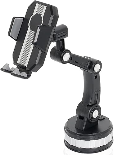 Fancial Soporte universal para teléfono celular, con ventosa, soporte universal para salpicadero, parabrisas y ventana, con un botón, fuerte succión