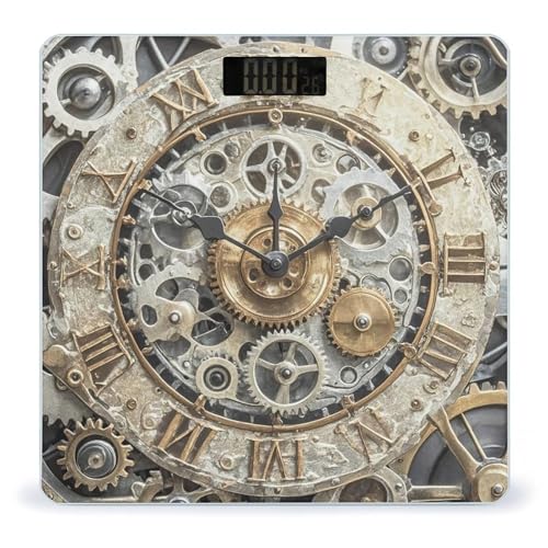 Báscula Digital de Baño Steampunk Gears Clock miniatura 1