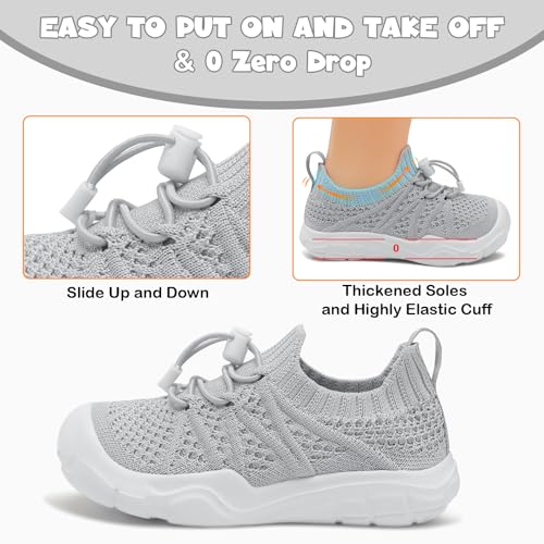 JOINFREE Toddler Shoes Boys Girls Wide Barefoot Shoes Slip On Sneakers for Toddler Kids Breathable Walking Shoes Lightweight Outdoor Tennis Shoes4