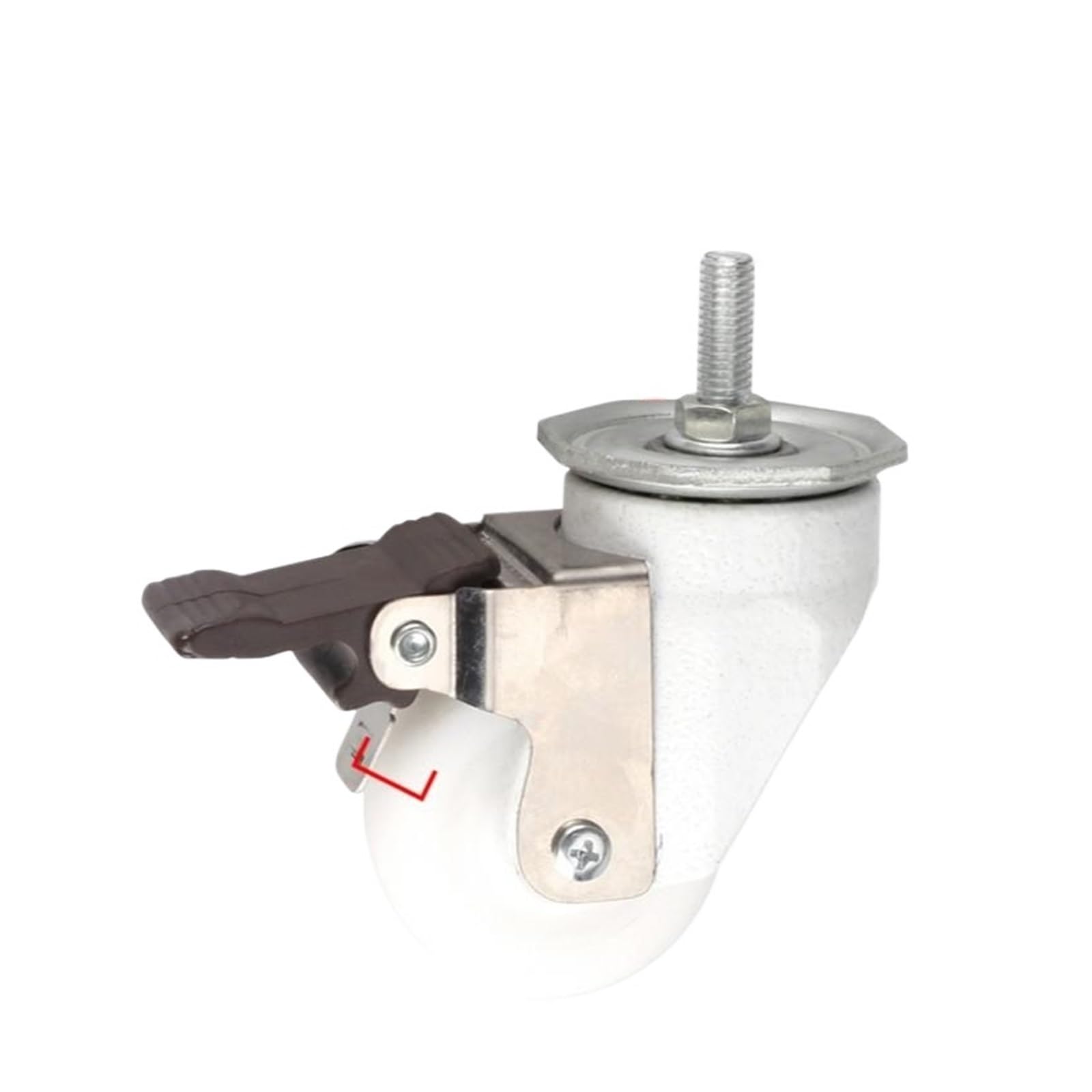 MXXDMOPD 1 Piece T50 Swivel Brake Caster Suitable for Machinery Furniture and Electrical appliances(Thread White-brake)
