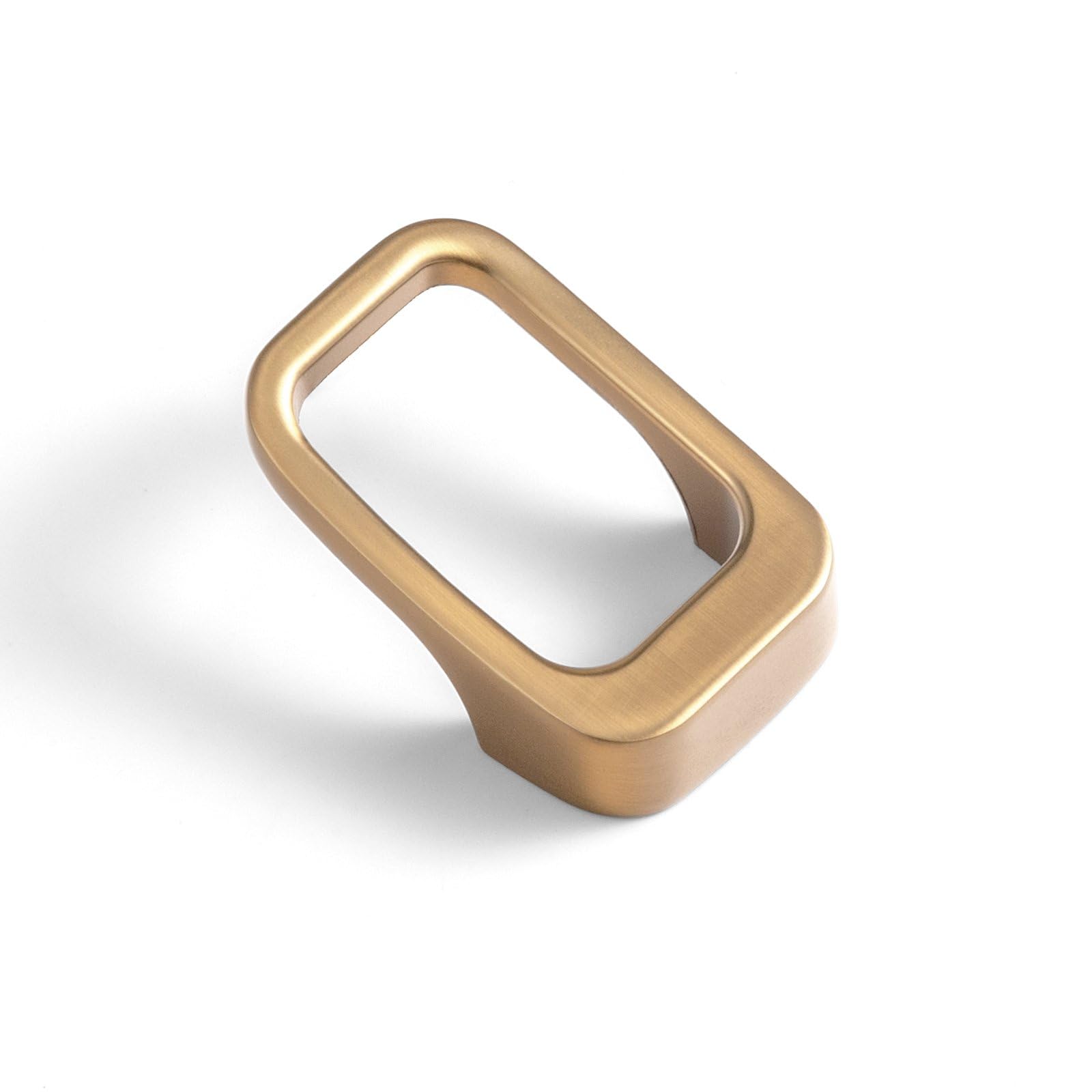 Goo-Ki Champagne Bronze Cabinet pulls with 0.6''(16mm) Hole Center,Modern Zinc Alloy Finger Pulls for Drawer,Wardrobe,Cupboard,6 Pack