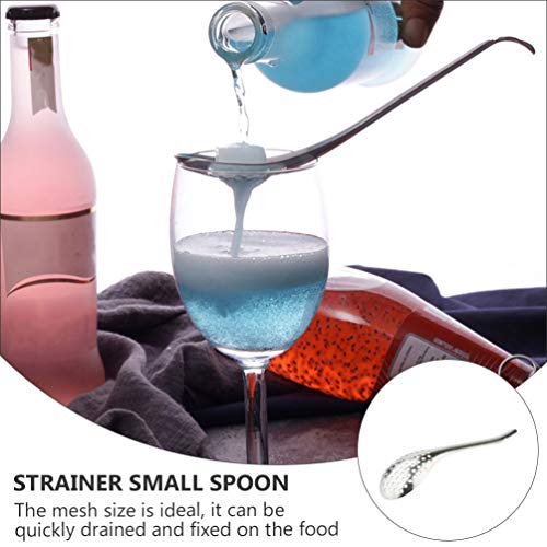 NUOBESTY 2 Stks Sferificatie Lepels Rvs Schuimspaan Lepel Moleculaire Mixologist Bar Lepel Voor Keuken Koken Thuis (Zilver) - Image 3