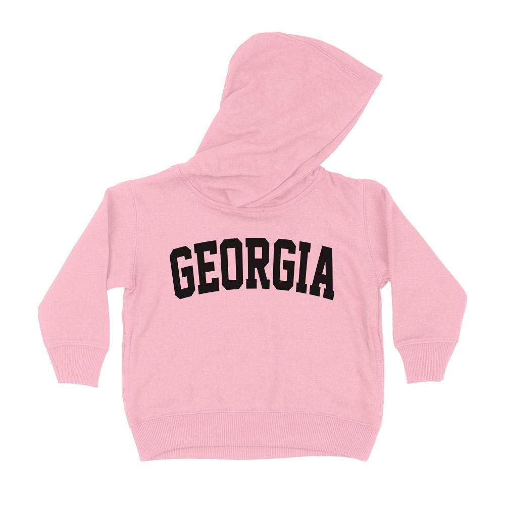 Georgia College Style Kids Hoodie Sweatshirt Toddler 4T Light Pink