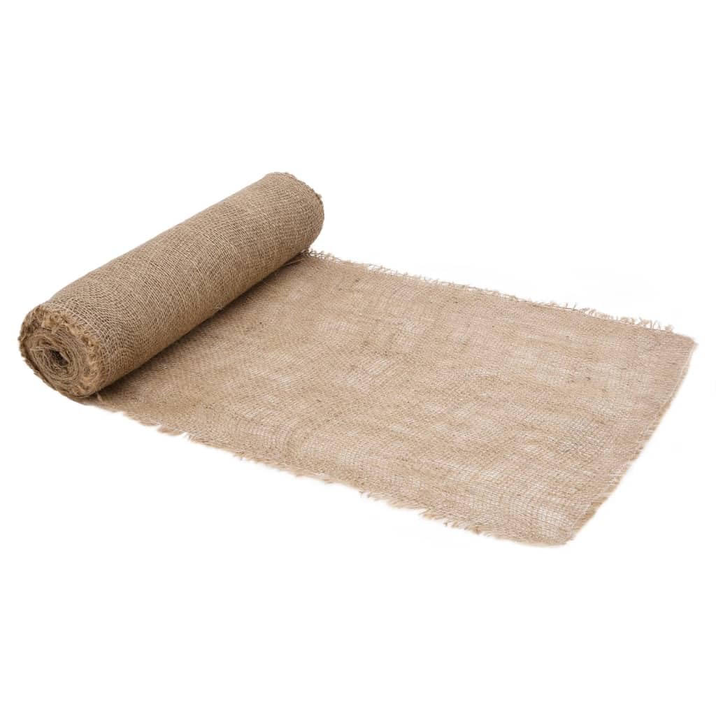 Rollo de yute de 0,5 x 5 m, 100% yute, 200 g/m², para decoración, camino de mesa, papel de regalo, manualidades, decoración del hogar, bodas, fiestas, estilo rústico