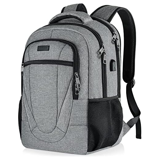 BIKROD Mochila para hombre, mochila escolar, para niños y adolescentes, gran impermeable, para trabajo, viajes, con funda antirrobo, 15.6, Clásico