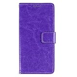NEKOYA Phone Case for Doogee F5,Smooth Leather Flip Wallet Case with Card Slot,Stand Holder and Magnetic Closure,Doogee F5 Leather Case Cover Purple