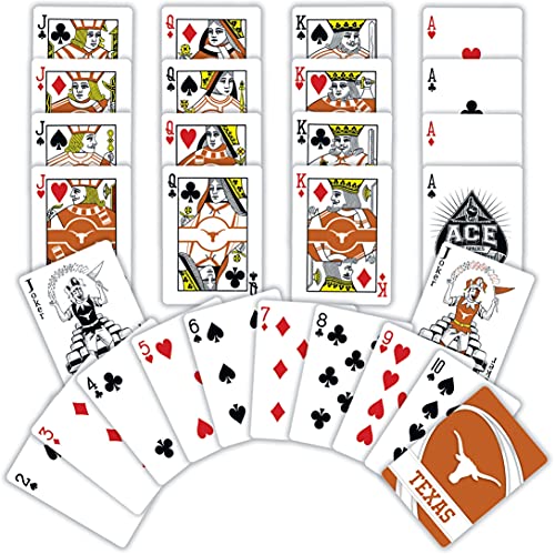 Image of Masterpieces Officially Licensed NCAA Texas Longhorns Playing Cards - 54 Card Deck for Adults