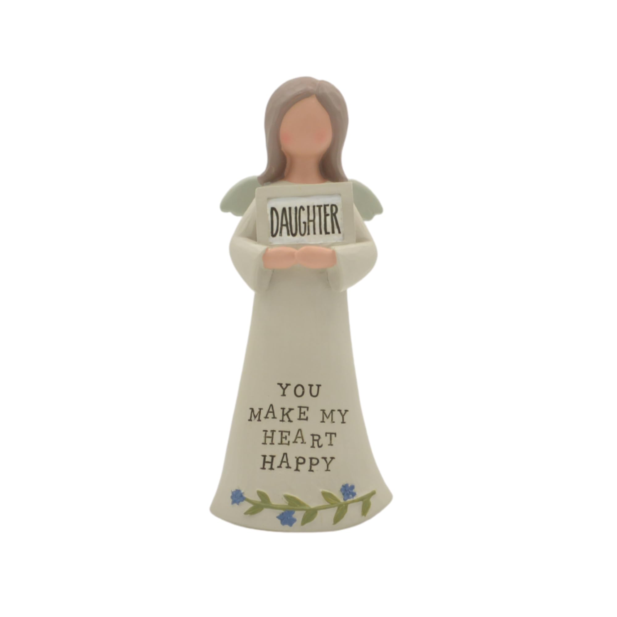 Blossom Bucket Feather & Grace Hand Painted Resin Decorative Figurine - Daughter Frame