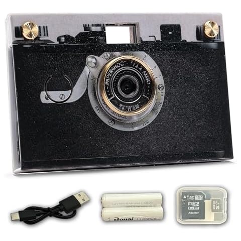 Paper Shoot Camera - 18MP Compact Digital Papershoot Camera Gift for Kid with Four Filters, 10 Sec Video & Timelapse - Includes: 32GB SD Card, 2 Batteries & Camera Case - Vintage 1925 Cover
