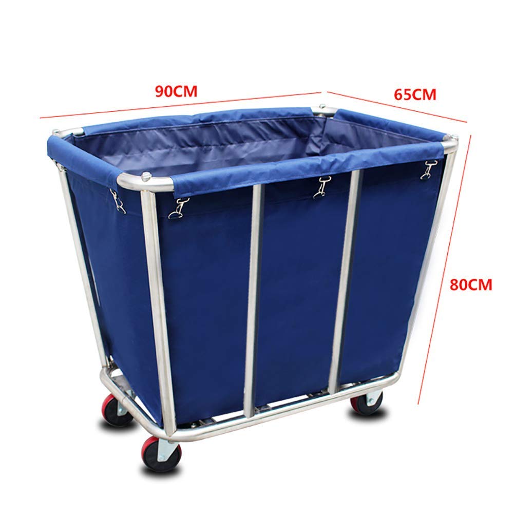 SDdPulse Carro de almacenamiento de camiones de mano móviles, coche de lino móvil de cocina para hotel/vestíbulo, carrito de almacenamiento desmontable, coche de servicio de habitaciones de acero
