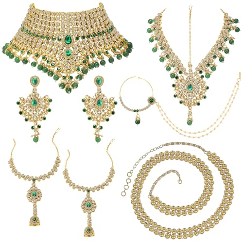 Peora American Diamond Studded Traditional Jodha Akbar Bridal Jew...