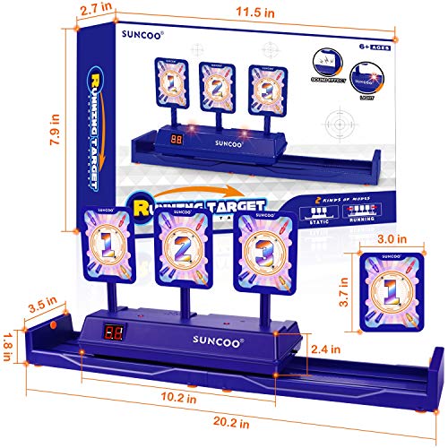 SUNCOO Running Shooting Targets Electronic Scoring Auto Reset Digital Targets for Nerf Guns Toys, Ideal Gift Toy