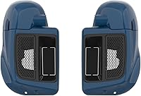 Vista 22 de Moto Onfire River Rock Gray (brillante) carenados inferiores aptos para H-D Touring Street Road King Glide FLTR 2014-2023, kits de calentadores