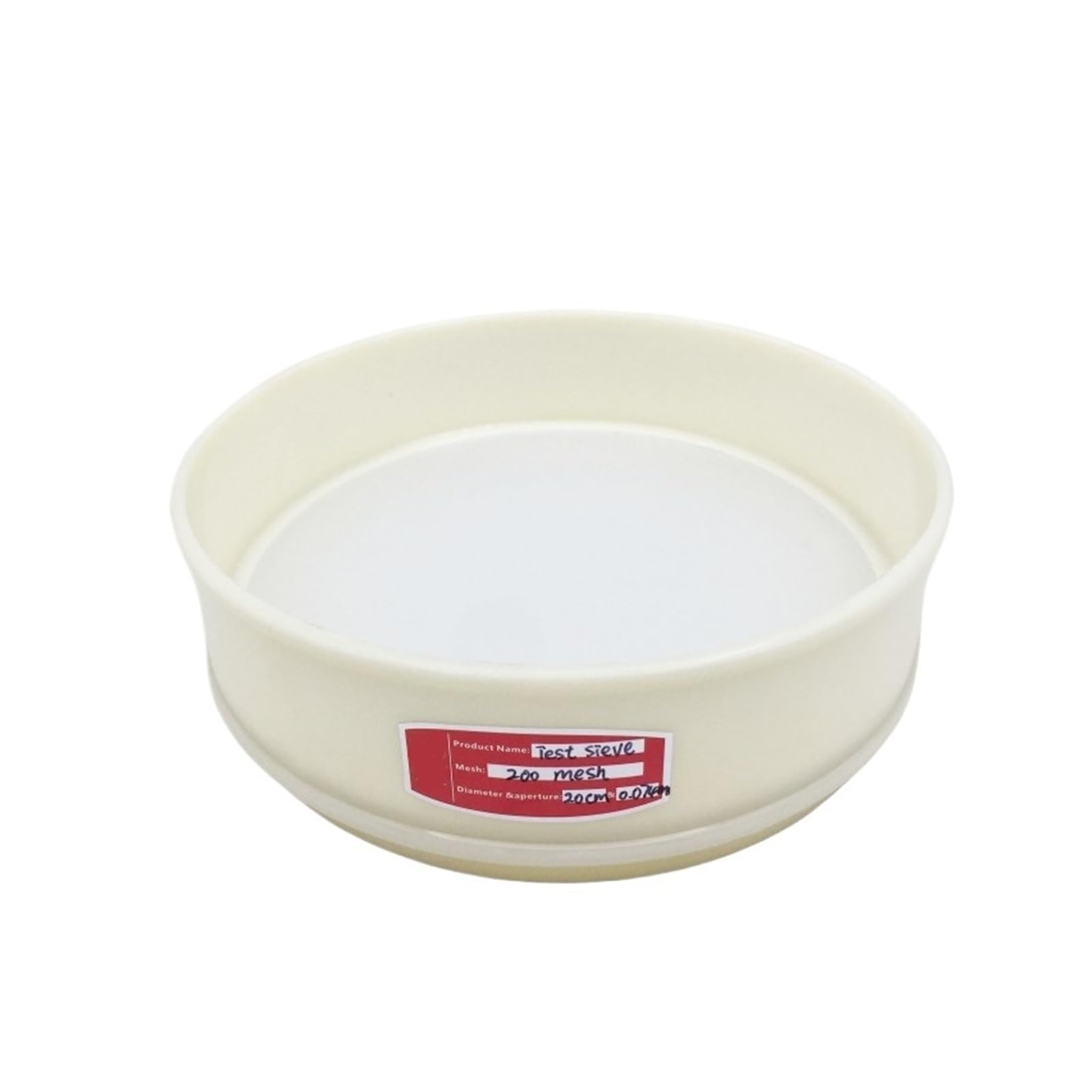 Tamiz de ensayo Tamiz de plástico Marco de plástico (PVC) Malla de nailon Diámetro 20 cm Apertura 0,054 mm / 300 mallas