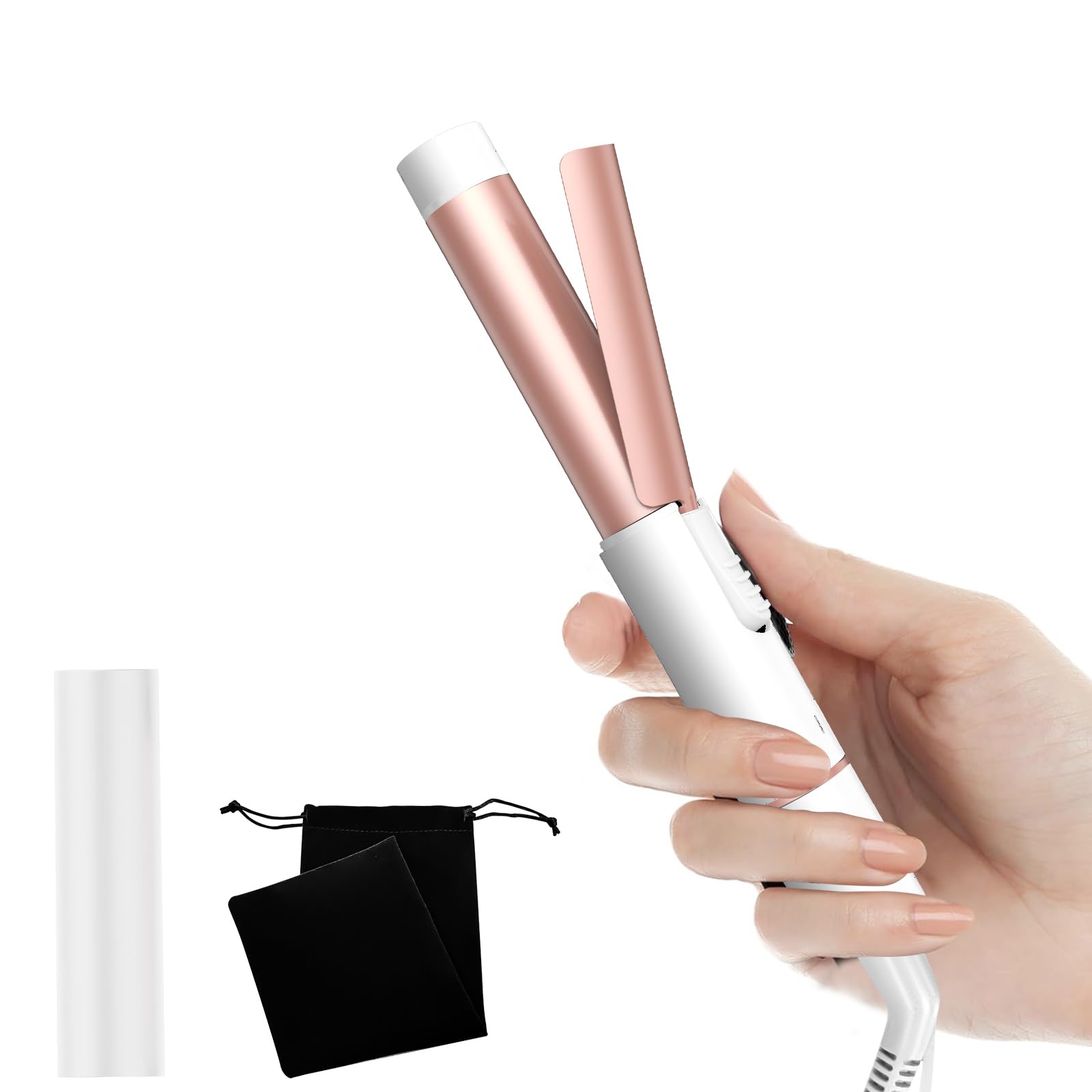 MIni Curling Iron 1 inch?Double Voltage Travel Curling Iron Mini, Hot Tools Curling Irons for Short Hair, Small Curling Wand for Women?60 Min Auto-Off, Portable Curling Wand for Versatile Styling.