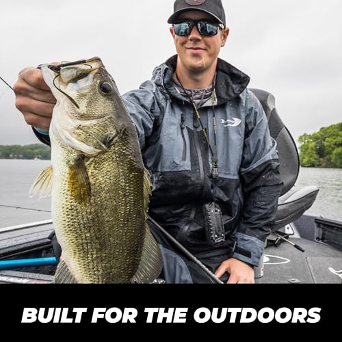 Aspire Waterproof Fishing Jacket – Breathable, Windproof Shell for Ice Fishing & Harsh Weather (Charcoal/Black)4