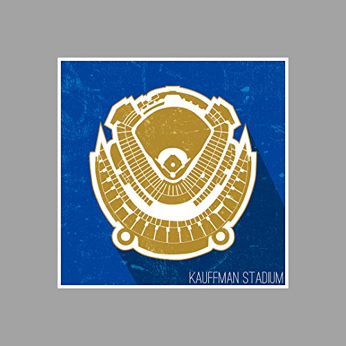 Artsy Canvas Kauffman Stadium Seating Map - Baseball Seating Map - 12x12 Matte Poster Print Wall Art