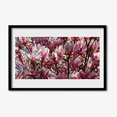 Photo image branches d'fleurs avec cadre MDF pour éviter la décoloration