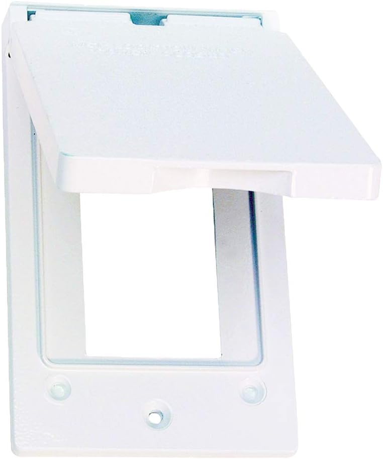 Sigma Weatherproof Outdoor Cover - 1-Gang Vertical Multi-Use GFCI Outlet Cover White