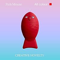 Vista 2 de YOCUNKER Ratón con cable en forma de pez, 3 botones, 1200 DPI, USB óptico con cable de 3.9 pies para laptop, Chromebook, PC, escritorio, Mac