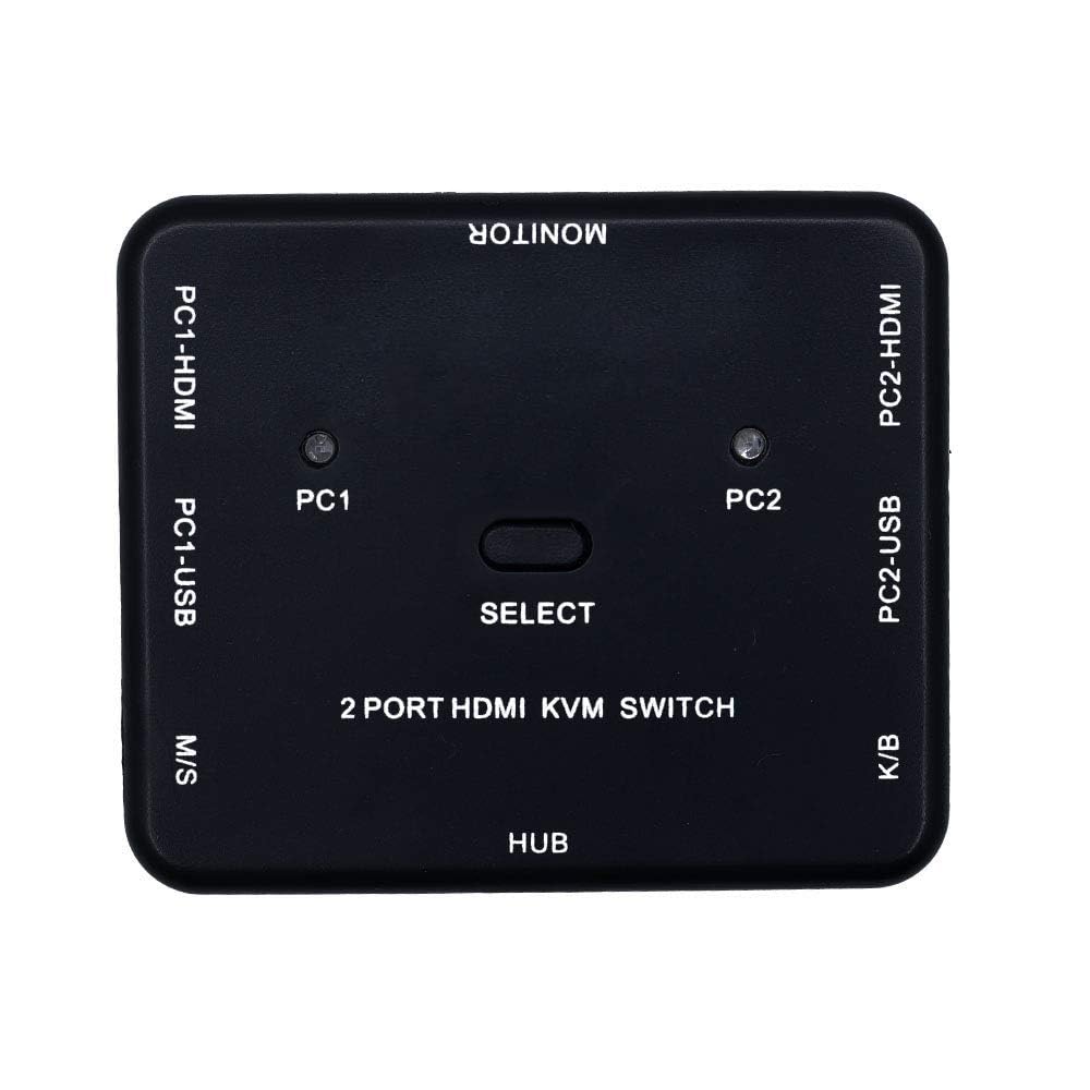 atdaraz 2 Port HDMI Switcher 2 Port USB KVM Switch 2 in 1 Out HD Switch USB Keyboard Mouse Sharing Device for Computer, PC, Laptop, Desktop, Monitor, Printer, Keyboard-picture-31