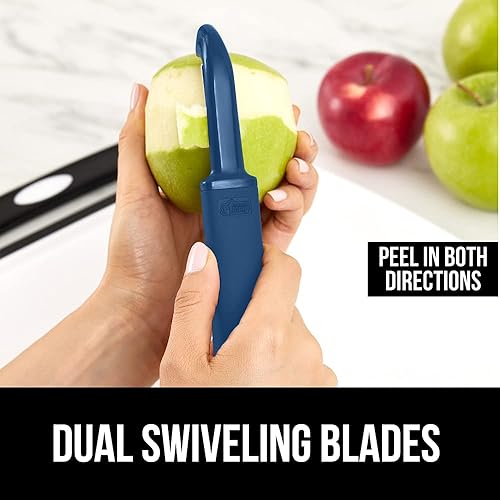 Miniatura 7 de Gorilla Grip Rallador de caja y pelador de verduras, el rallador de caja tiene un recipiente integrado, el pelador es apto para lavavajillas, ambos