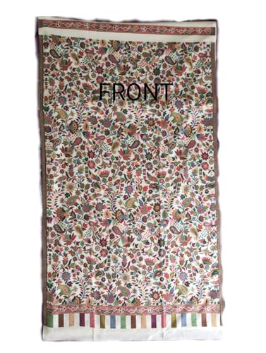 Image of Womens designer woolen suit for women with salwar and kashmiri shawl winter wear kani unstitched fabric set, stylish kurta pant set woollen dress material for women by pure pashmina wooltex