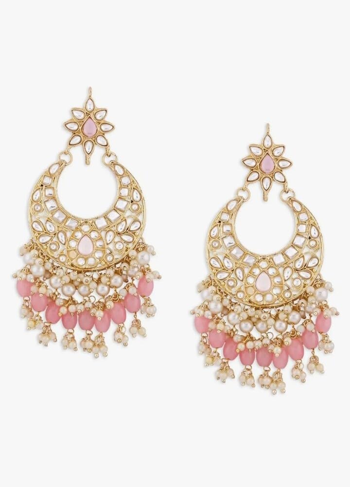 Traditional Pearls Beaded Dangle Earring For Women-|J,18,White Heart Big,E-picture-15