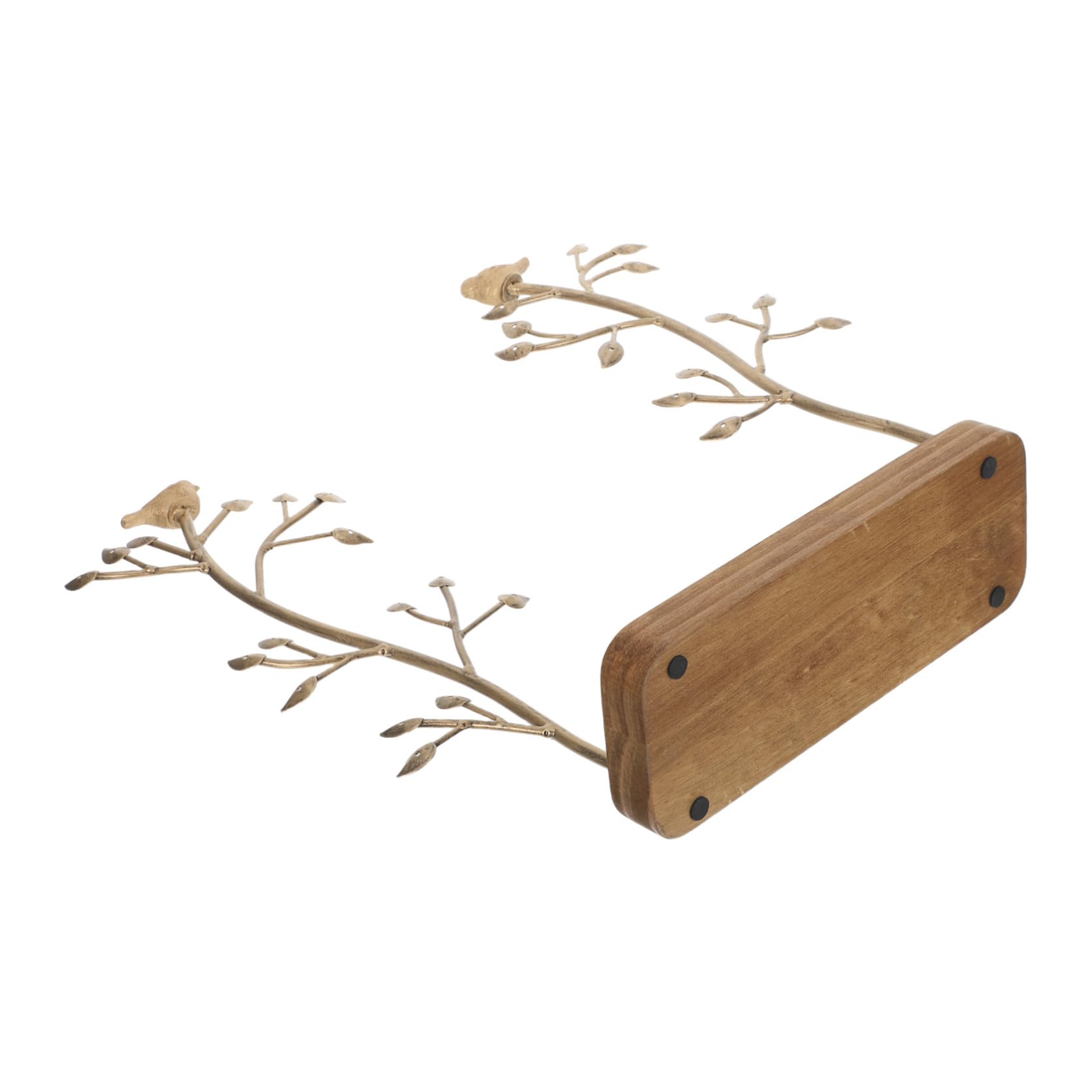 Toyvian Présentoir Bijoux Fer et Bois Design Arbre à Oiseaux Organisateur de Colliers et Boucles Oreilles pour Intérieur