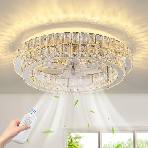 Zswanbei Fandelier Ceiling Fan with Lights and Remote Control Dimmable