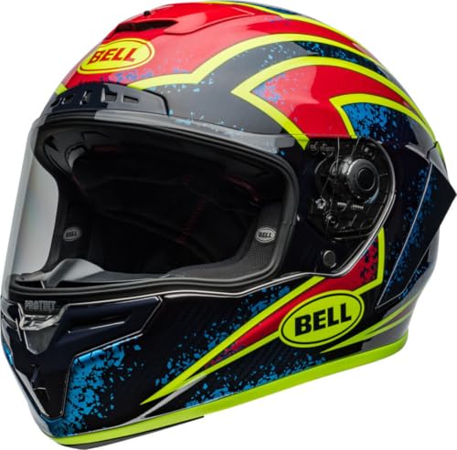 Bell Race Star DLX Flex Xenon Casco, nero/rosso/giallo, M (57/58)
