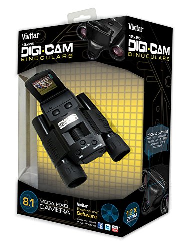 Vivitar Digi-Cam  2-In-1 Binoculars And Digital Camera | 8.1Mp Digital Cameras, Built-In Video Camera, 12X Zoom Binoculars For Adults, Powerful Binoculars For Birdwatching & The Outdoors (Black) #TOP1