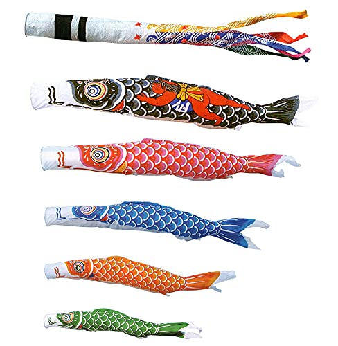 Amazon.co.jp: こいのぼり キング印 鯉のぼり 庭園用 8m8点 ナイロン鯉