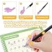 Large Magic Grooved Practice Copybook 5 Pack with Pens, Reusable Children's Magic Copybooks, Magical Handwriting Workbooks Number Letter Tracing for Kids Age 3-8 Kindergarten Preschool Calligraphy
