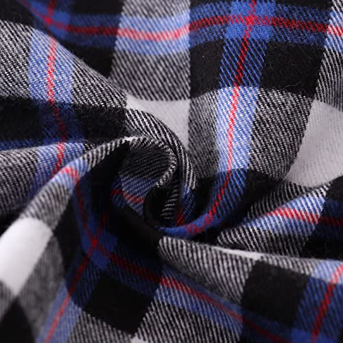 Image of OCHENTA Men's & Boys Flannel Shirts Button Down Long Sleeve Plaid Shirt Family Matching Outfits
