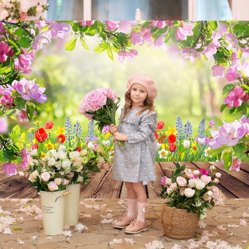 Tela fondo fotográfico primavera 7x5 ft para eventos miniatura 3