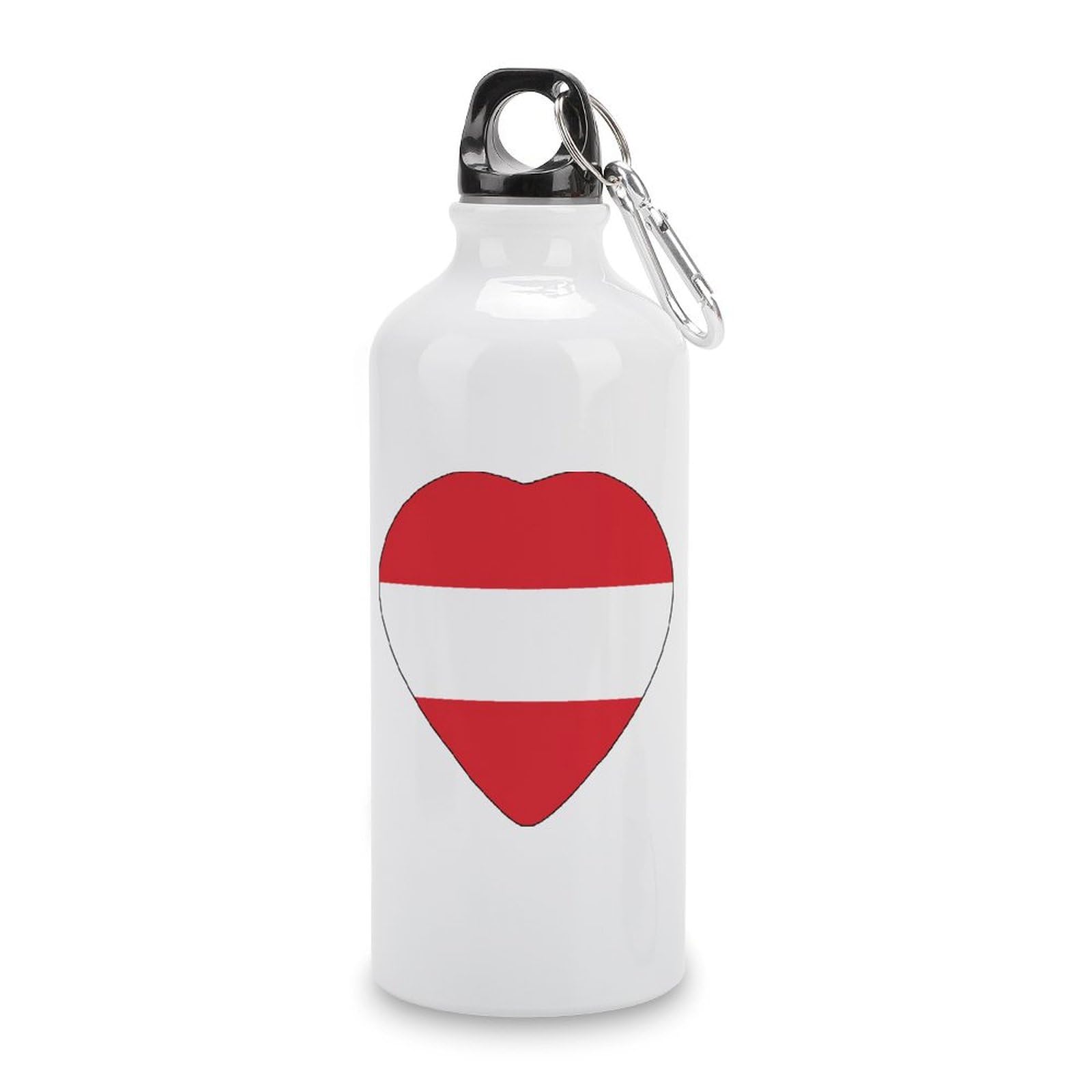 Guangpat Austria Flag Stainless Steel Water Bottles Austria Portable Leakproof Cycling Water Bottle with Carabiner Clip Tumbler for Sports Gym Traveling Camping 20 OZ — image 1