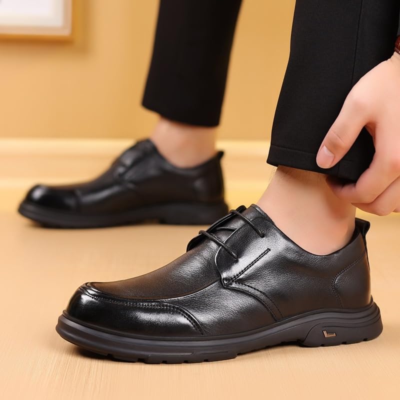 Men Oxford Superior Flexural Leather Fashion Dress Shoes Business Casual Derby Shoe4