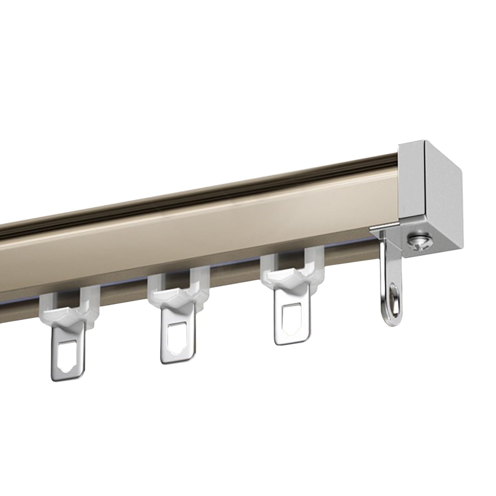 Riel De Cortina Fácil De Instalar, Nanos Pista Silenciosa Vía Recta, Curtain Track Soporte De Riel Montaje En Techo O Pared, Sistemas De Pista De Cortina Para Pérgola Cenador Cortinas Bañera