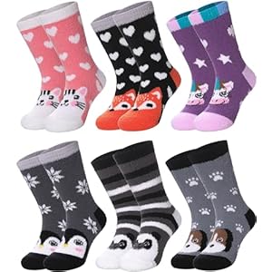 Color City Kids Non Slip Fuzzy Sock...