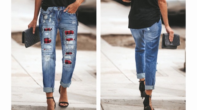 stretchy denim pants