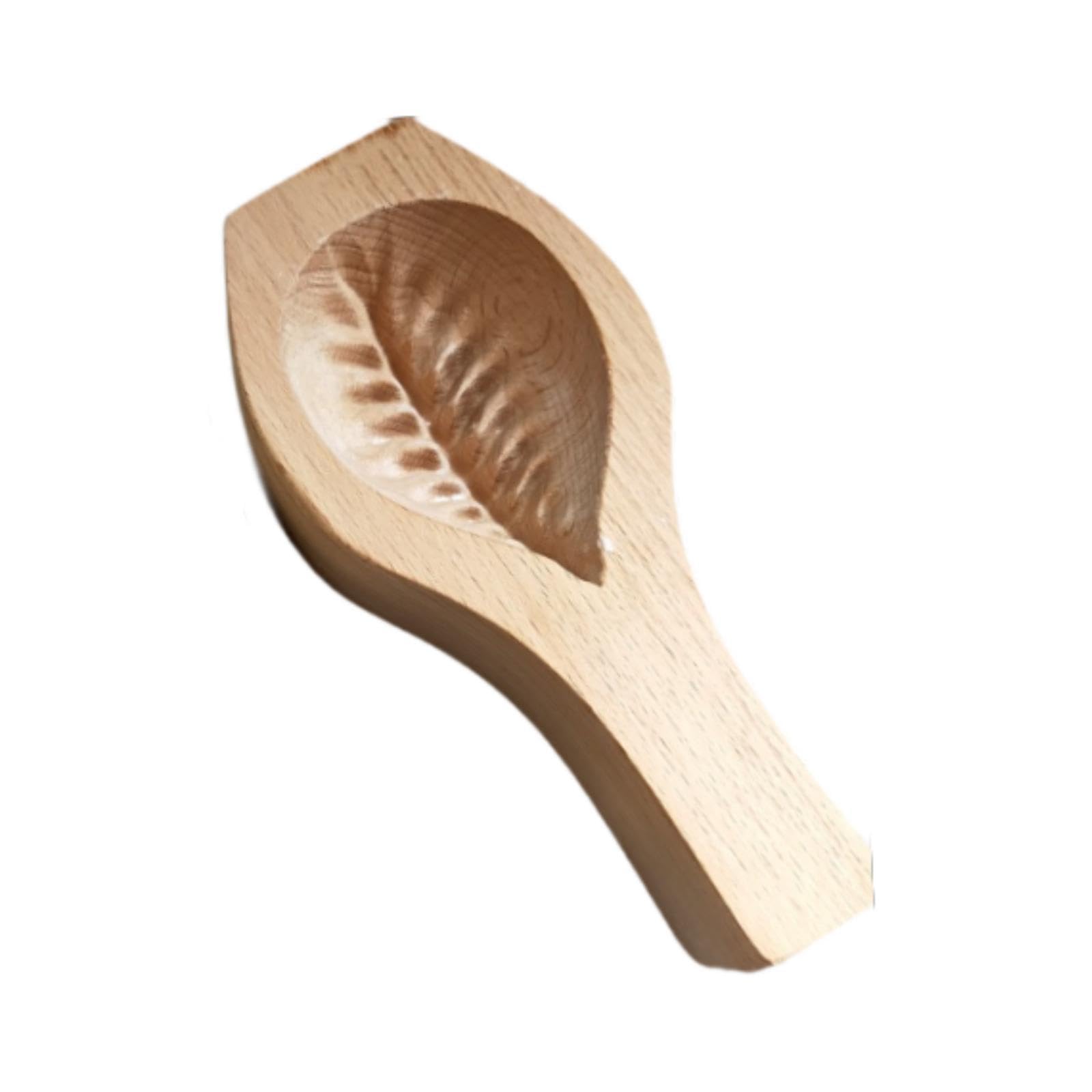 Sello de Galletas Mamoul para Hacer Galletas rellenas de dátiles, Herramienta de horneado de Madera Tallada para Bricolaje, Sello para Hornear, Hojas Grandes