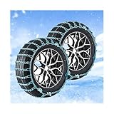 HUFIREHU Snow Chains Tire Chains For Cars Tire Snow Chain For Car Pickup Trucks Suv,Universal Anti-Skid Thickening Width 225 235 245 255 265 275 285 295 Set Of 2(245/55R20) - Image 1