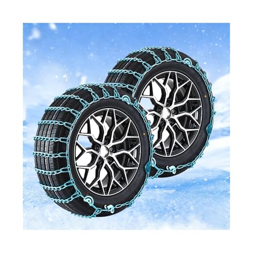 HUFIREHU Snow Chains Tire Chains For Cars Tire Snow Chain For Car Pickup Trucks Suv,Universal Anti-Skid Thickening Width 225 235 245 255 265 275 285 295 Set Of 2(245/55R20)