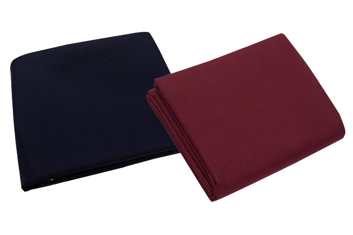 KUNDAN SULZ GWALIOR Men's Poly-Cotton Unstitched Shirt & Trouser Fabric Combo Set (Multicolor; 1.20 & 2.25 Meters) 1