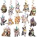 20Pcs Cat Hanging Swirls Decorations Cat Kitten Birthday Party Decorations Baby Cat Swirl Decorations for Cat Lover Kids Pet Cat Theme Birthday Party Pet Adoption Party Supplies