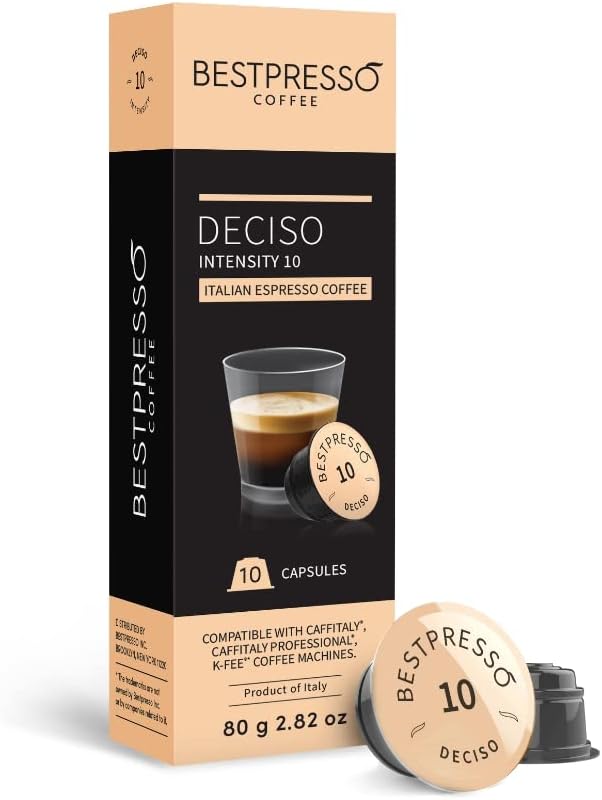 Bestpresso Coffee capsules compatible with Starbucks Verismo, Caffitaly, CBTL, K-fee systems 80 Pods (Desciso)
